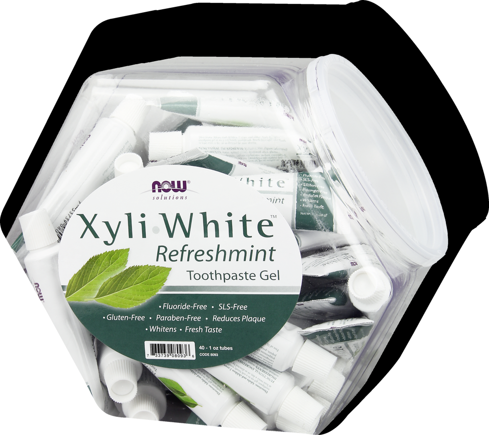 NOW Solutions, Xyliwhite™ Toothpaste Gel, Refreshmint, 40 Units, 1 oz Tubes — product image