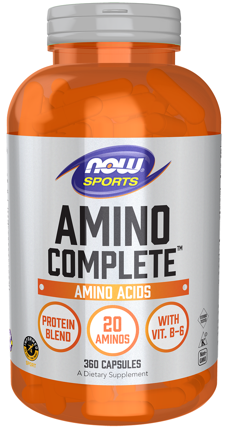 NOW Sports, Amino Complete™, Protein Blend with 20 Aminos, 360 Veg Caps — product image