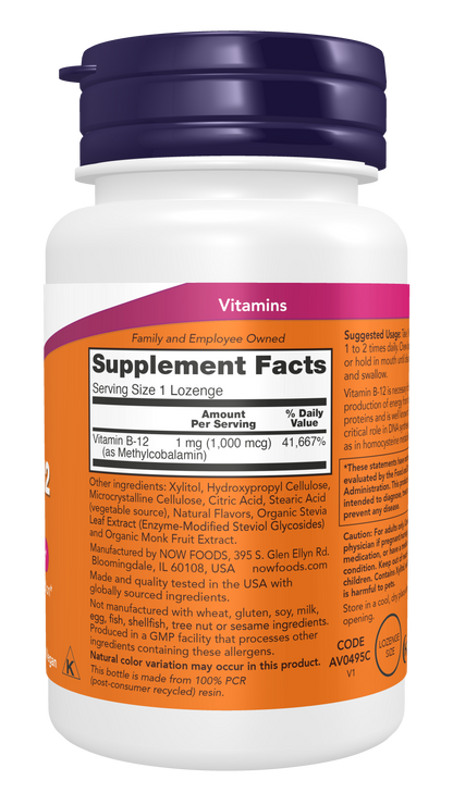 Now Foods Methyl B-12 1,000 mcg 150 Lozenges *EXCLUSIVE*