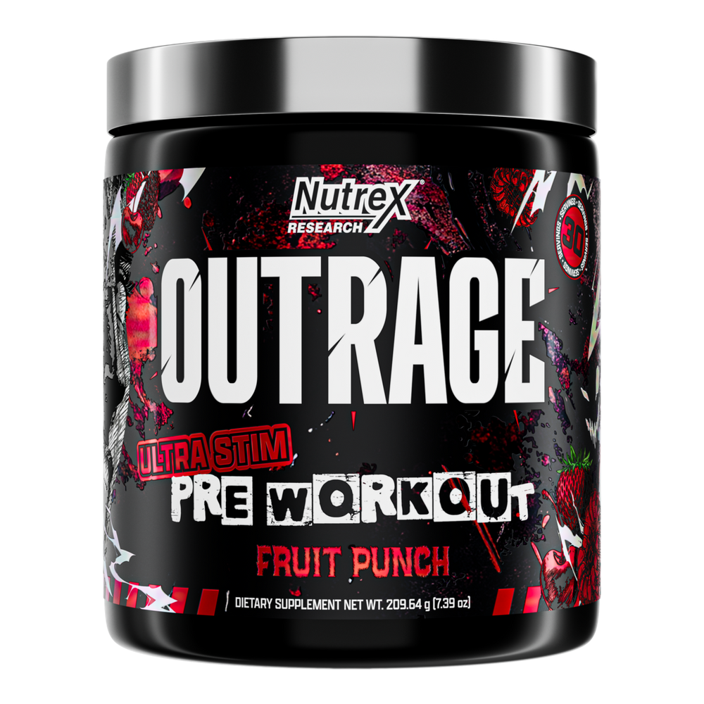 Nutrex Research OUTRAGE HIGH-STIM PRE-WORKOUT - FRUIT PUNCH 30 Servings product image