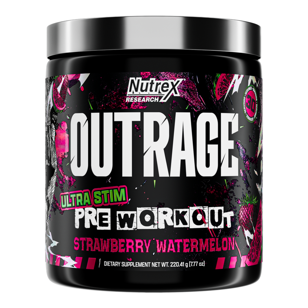 Nutrex Research OUTRAGE HIGH-STIM PRE-WORKOUT - STRAWBERRY WATERMELON 30 Servings product image
