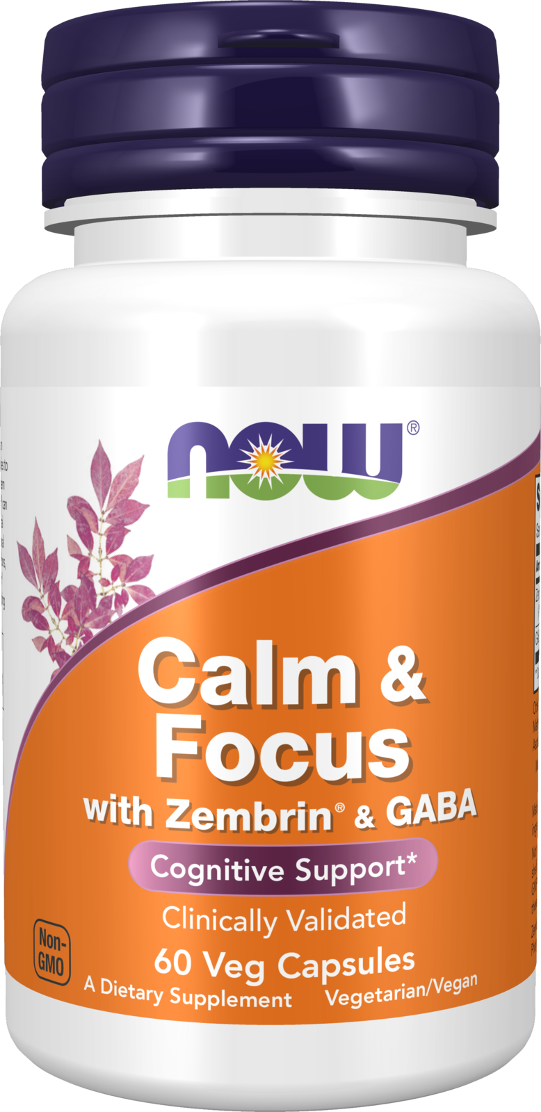 Calm & Focus with Zembrin® & GABA, Cognitive Support*, Clinically Validated, 60 Veg Capsules — product image