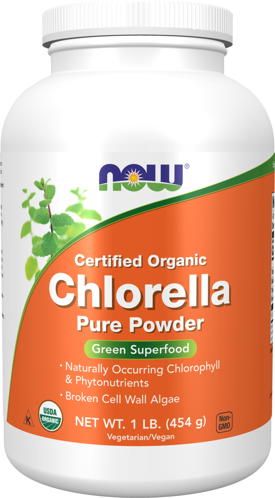 NOW Supplements, Organic Chlorella Powder, 1 lb — product image