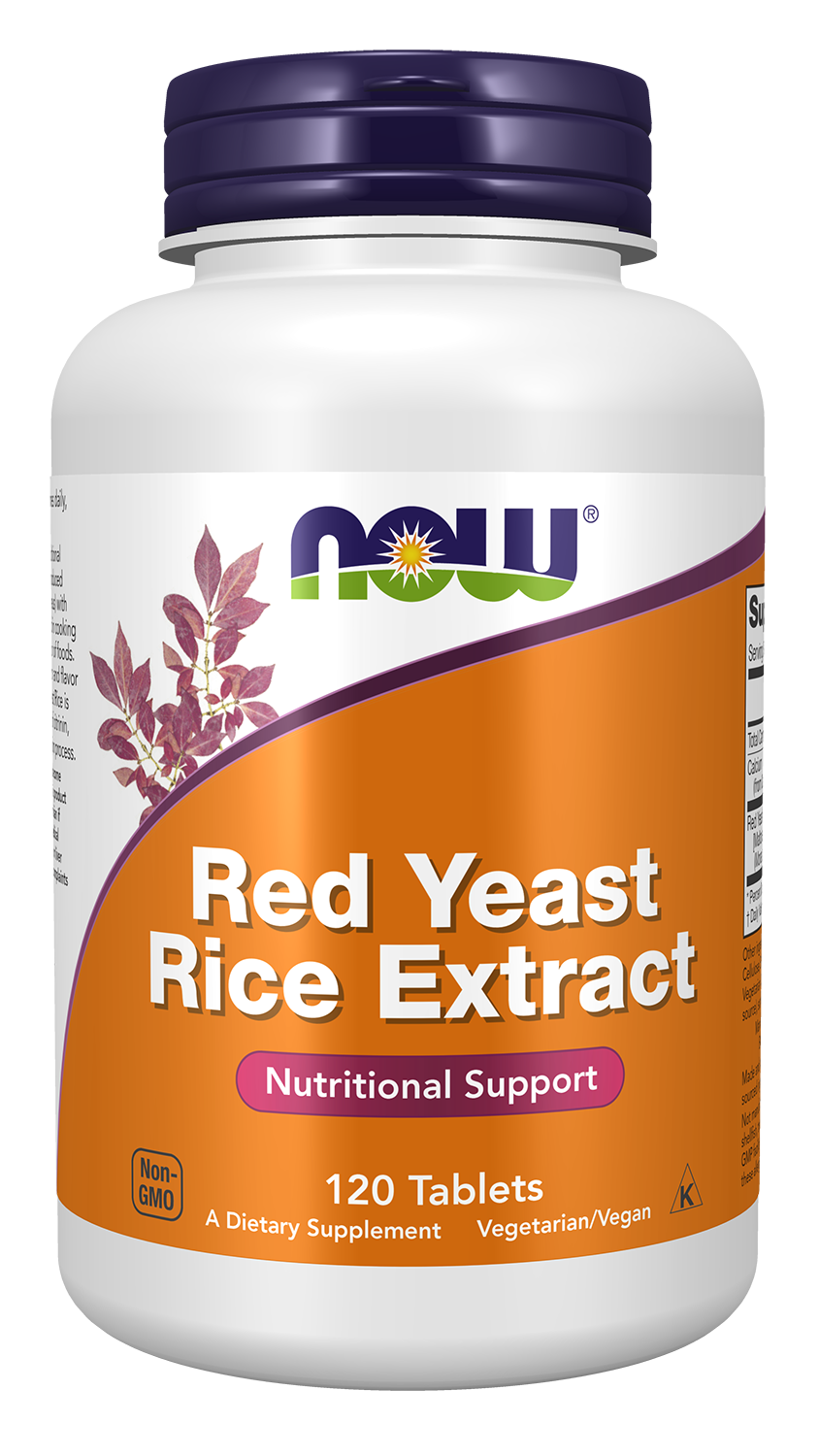 NOW Supplements, Red Yeast Rice 1,200 mg, Nutritional Support, 120 Tablets — product image