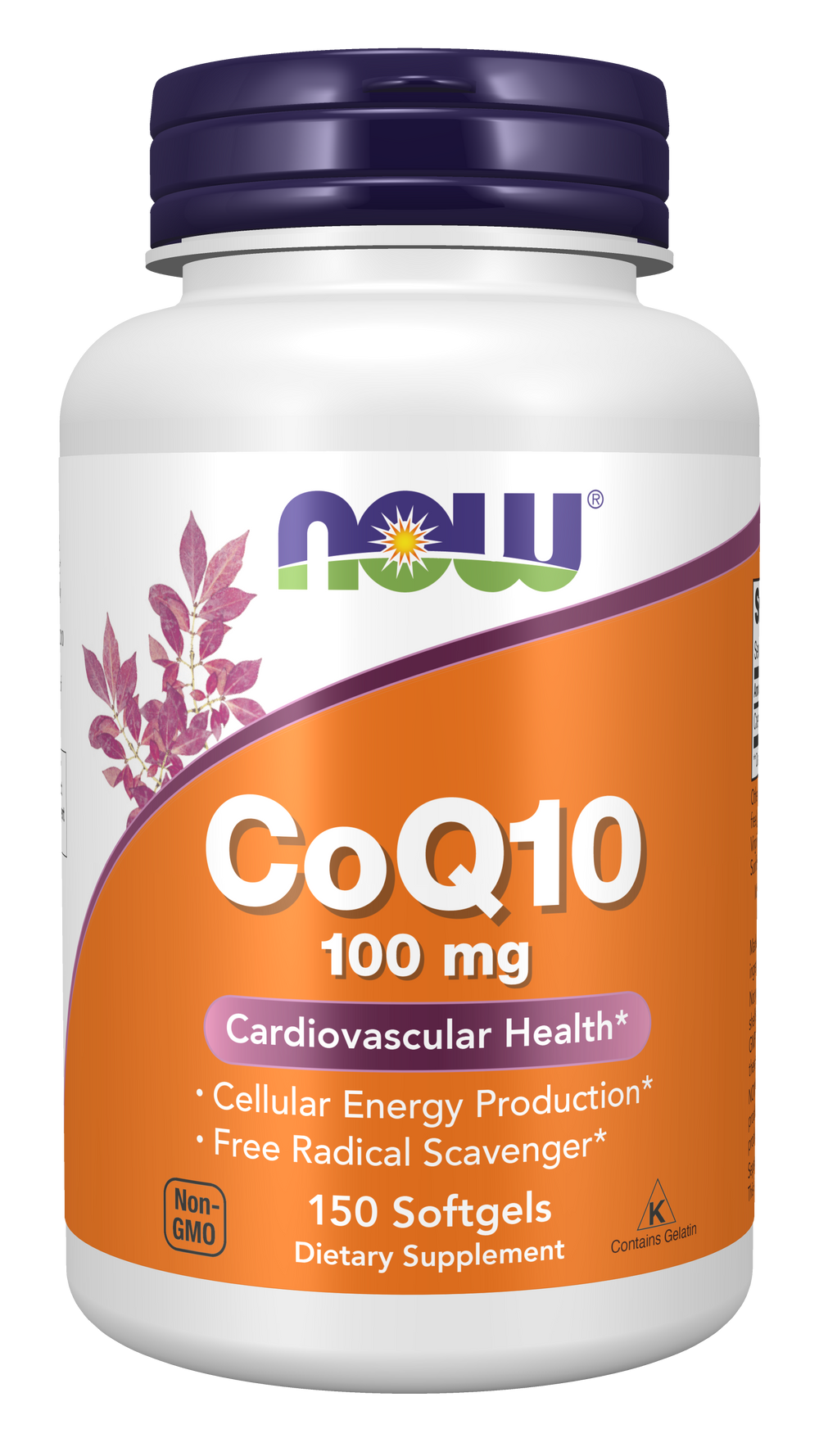 NOW Supplements, CoQ10 100 mg, Pharmaceutical Grade, 150 Softgels — product image