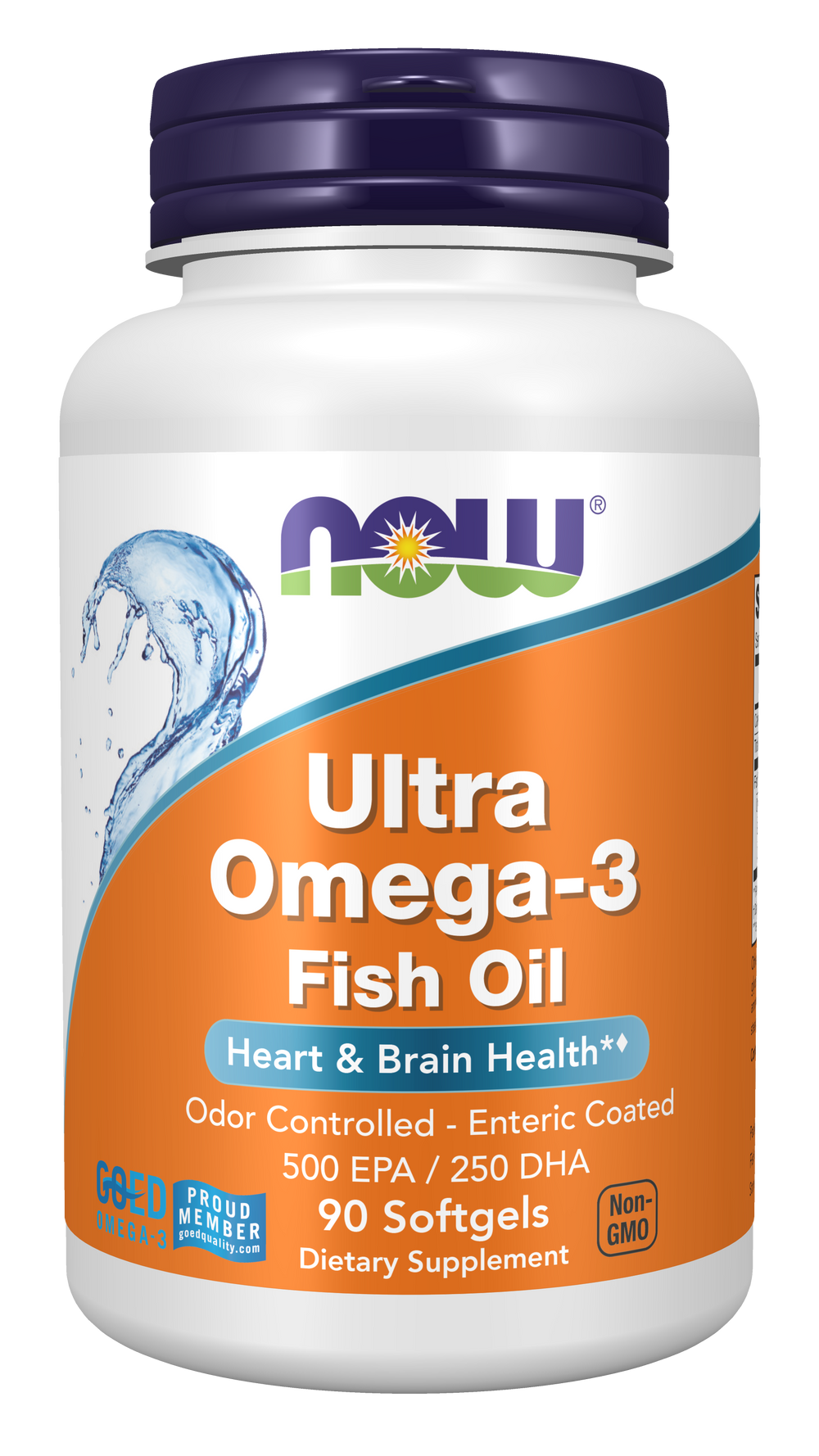 NOW Supplements, Ultra Omega-3 Molecularly Distilled, 90 Softgels — product image