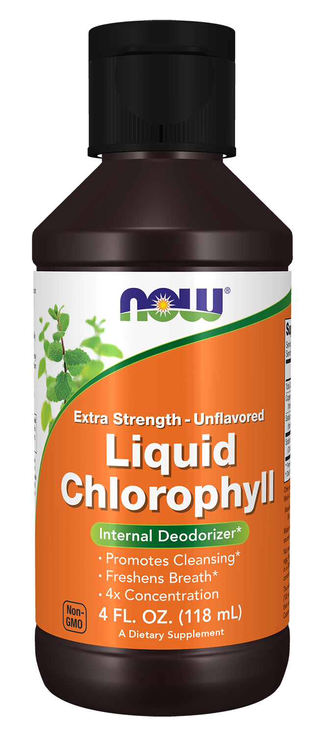 NOW Supplements, Liquid Chlorophyll, Extra Strength, Unflavored, 4 fl. Oz. — product image