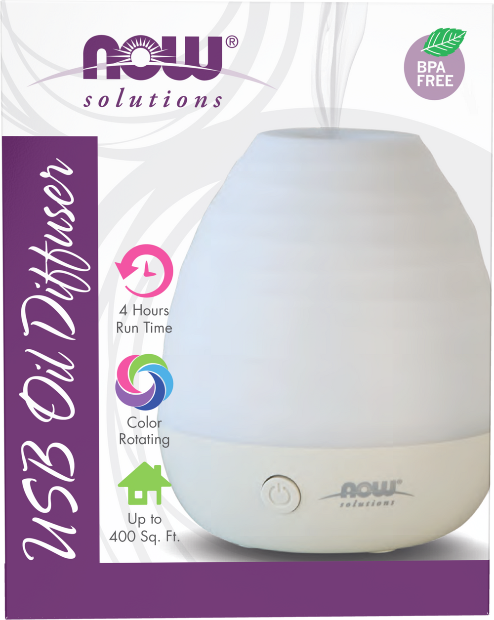 NOW Solutions, Ultrasonic Portable USB Aromatherapy Oil Diffuser, Heat Free — product image