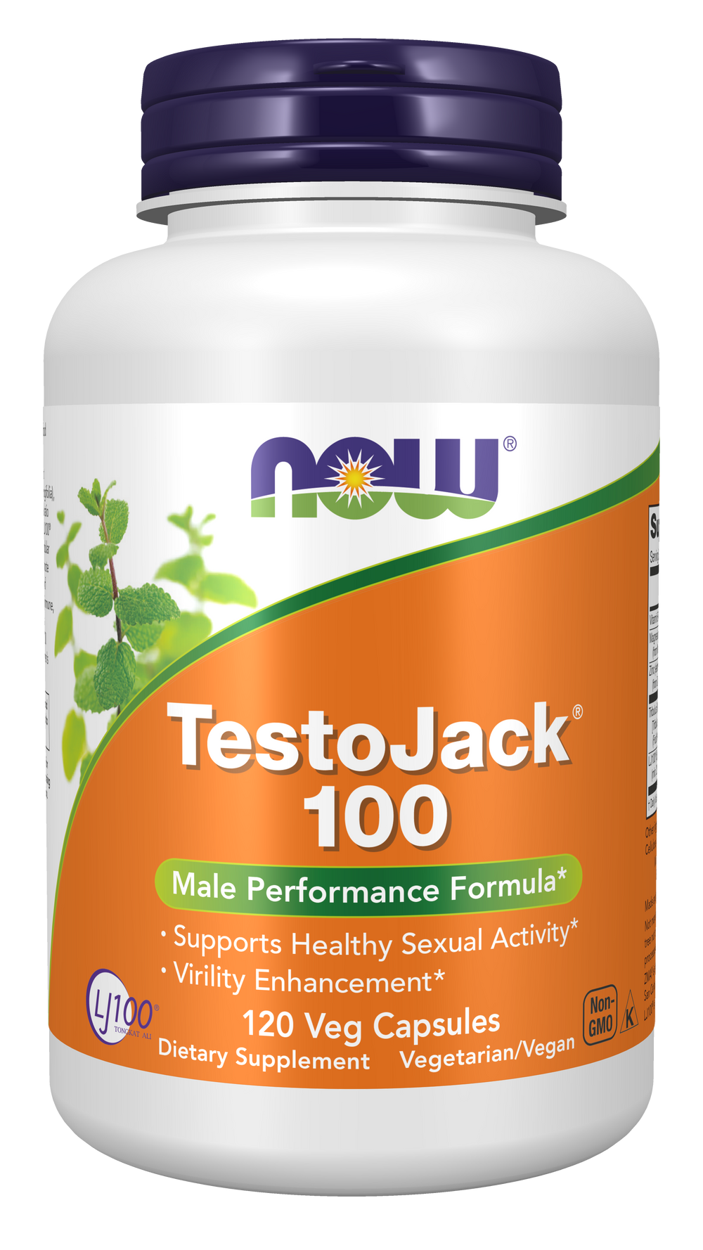 NOW Supplements, TestoJack™ 100 with LJ100®, Tongkat Ali, 120 Veg Caps — product image