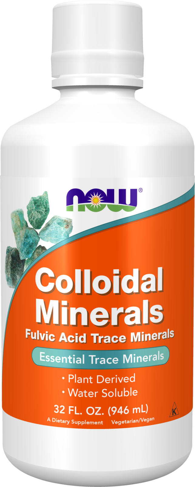 NOW Supplements, Colloidal Minerals Liquid, Trace Minerals, 32 fl. oz — product image