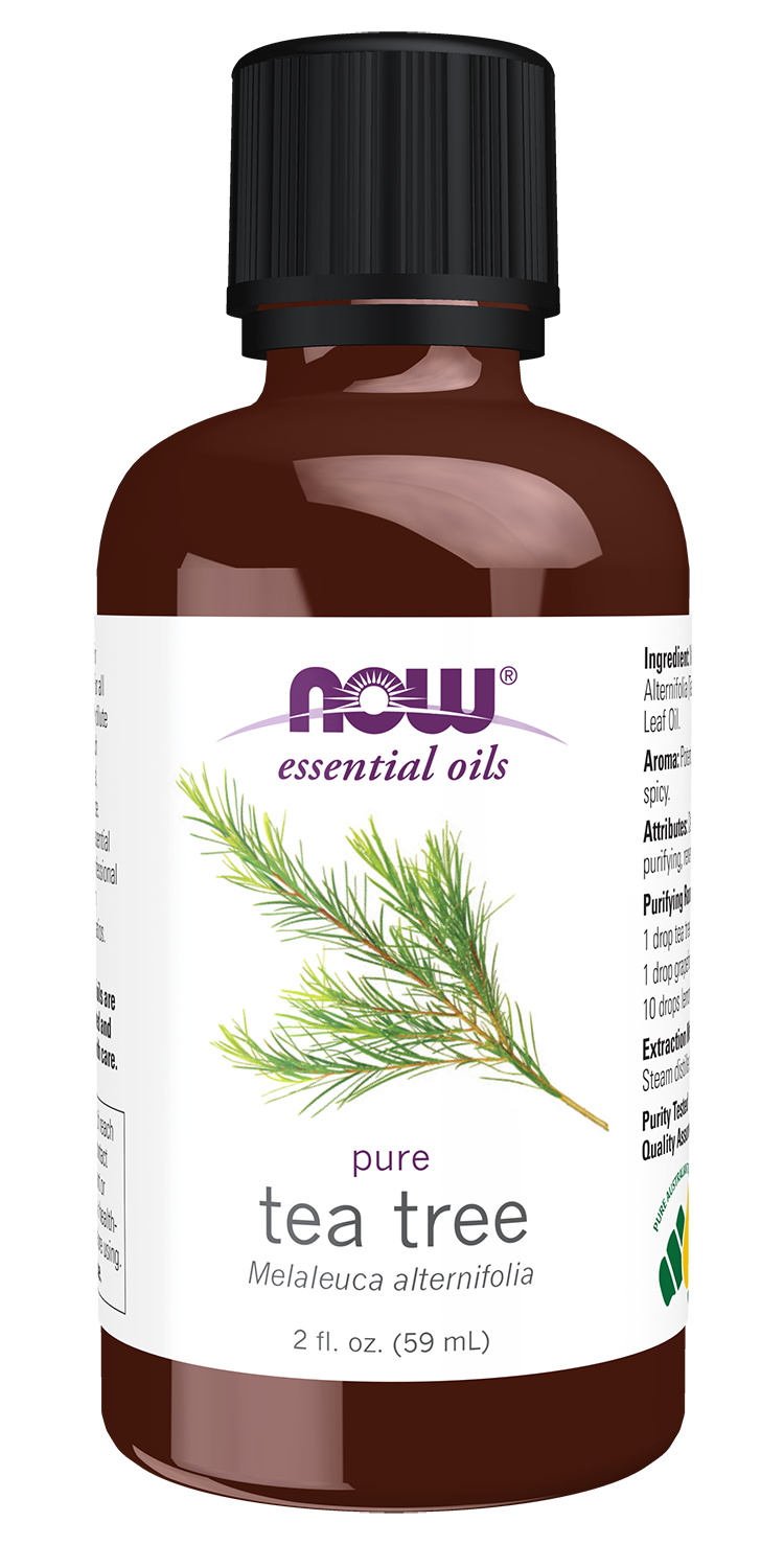 NOW Essential Oils, Tea Tree Oil, Steam Distilled, Undiluted, 2 fl. oz — product image