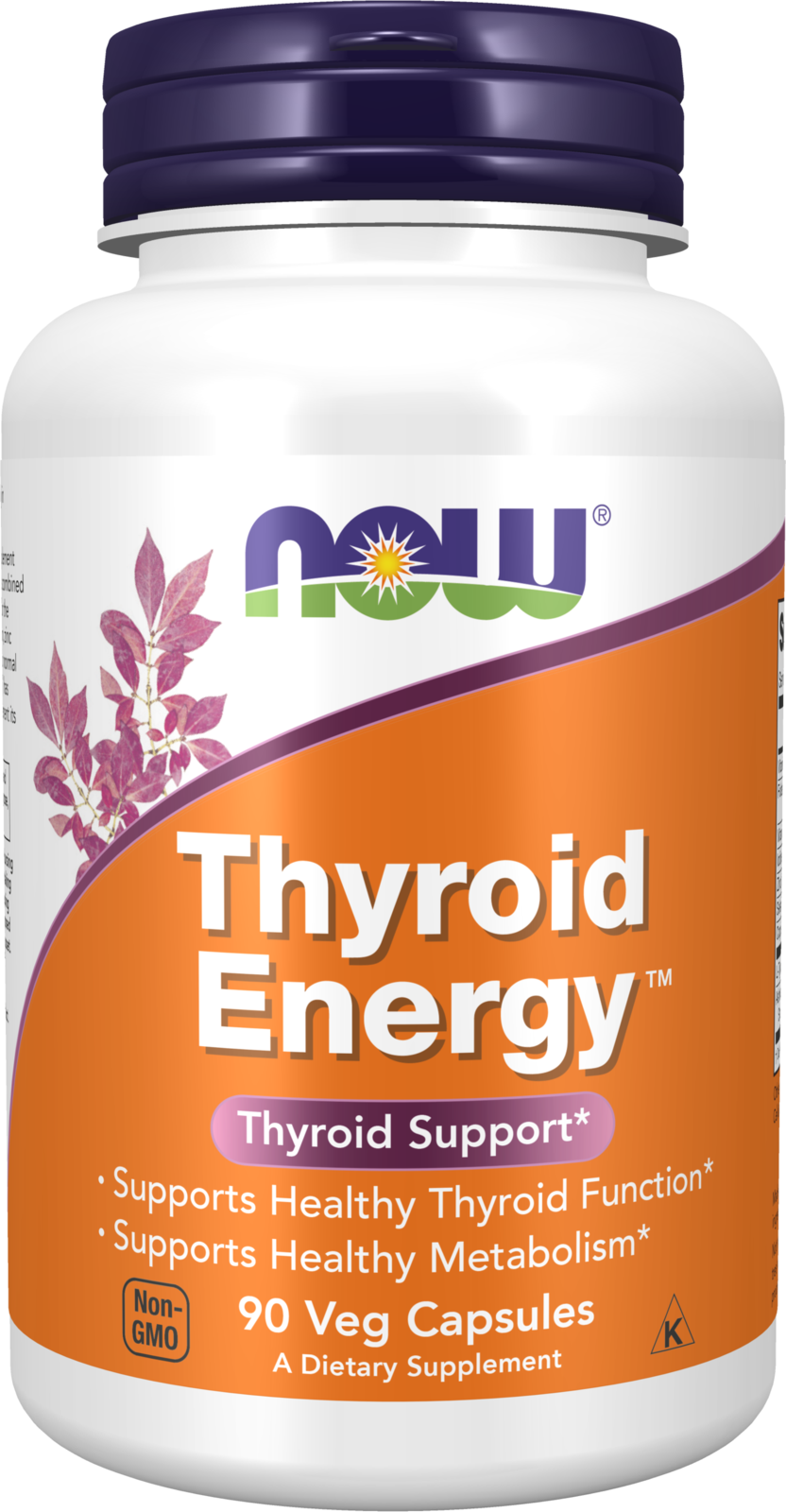 NOW Supplements, Thyroid Energy™, Iodine and Tyrosine, 90 Veg Caps — product image