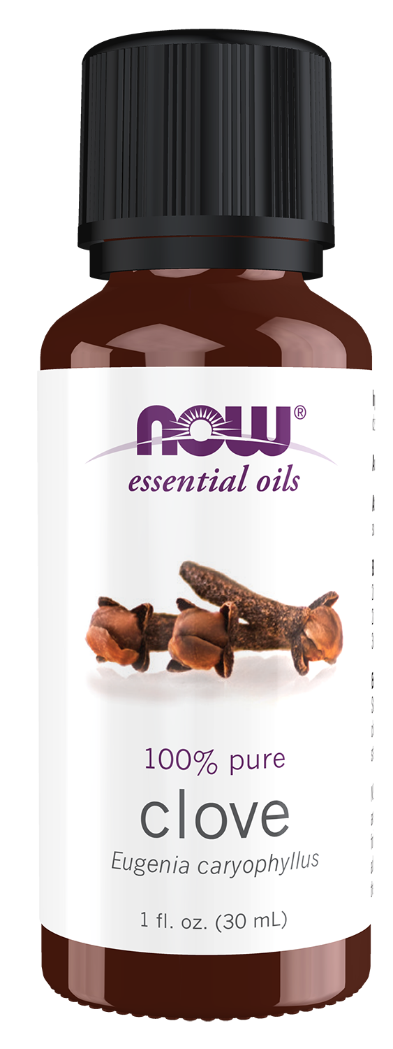 NOW Essential Oils, Clove Oil, Undiluted, Steam Distilled, 1 fl. oz — product image