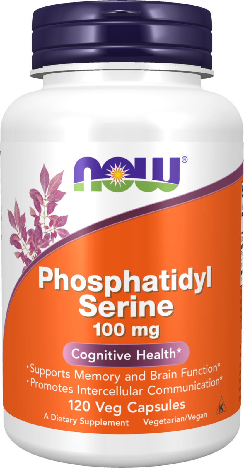 NOW Supplements, Phosphatidyl Serine 100 mg, 120 Veg Caps — product image