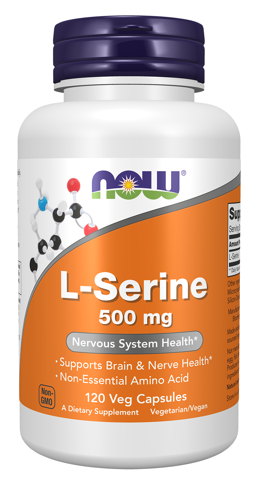 Now Foods, L-Serine, 500 Mg , 120 Veg Capsules — product image