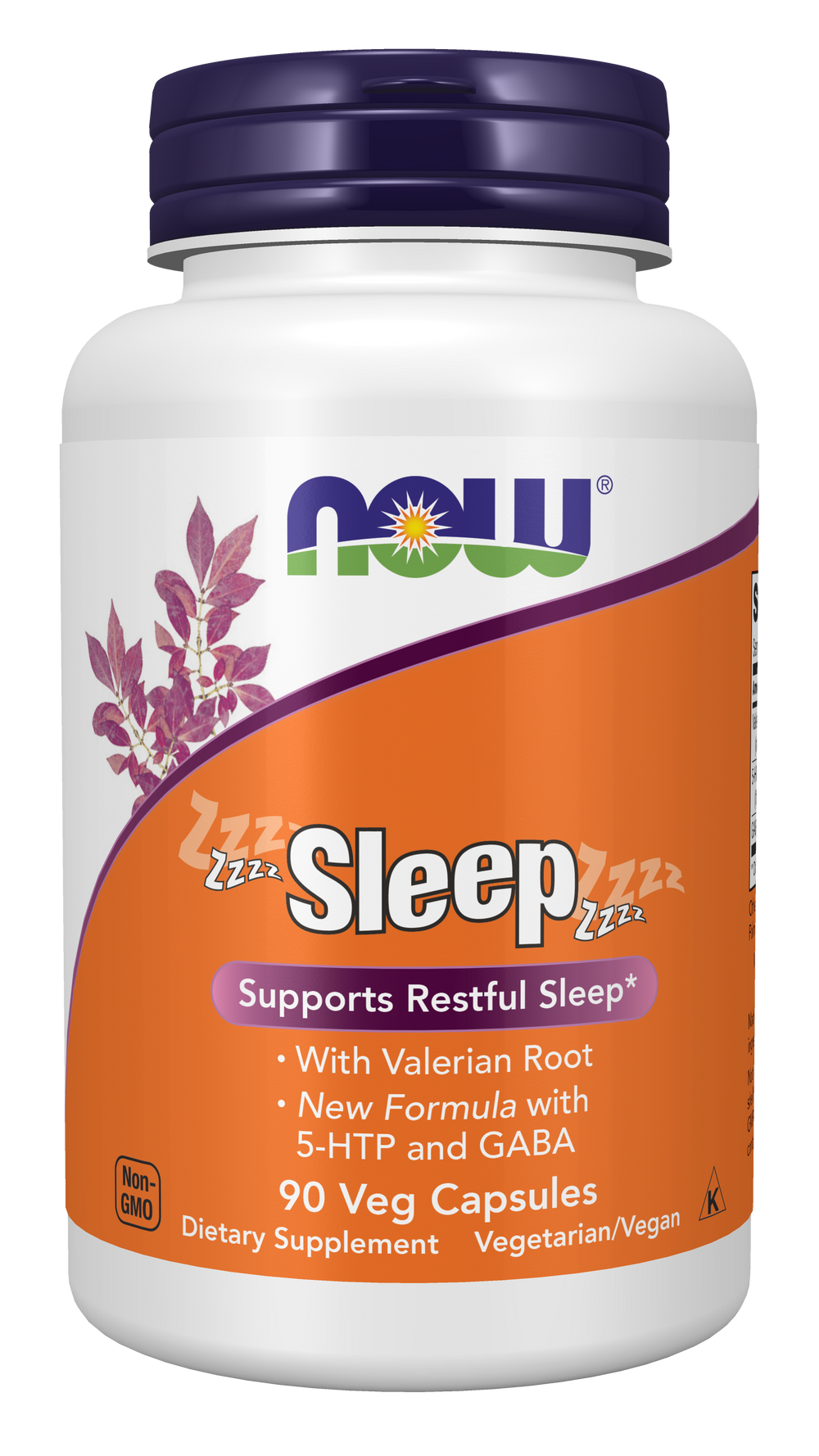 NOW Supplements, Sleep with Valerian Root plus GABA, 90 Veg Caps — product image