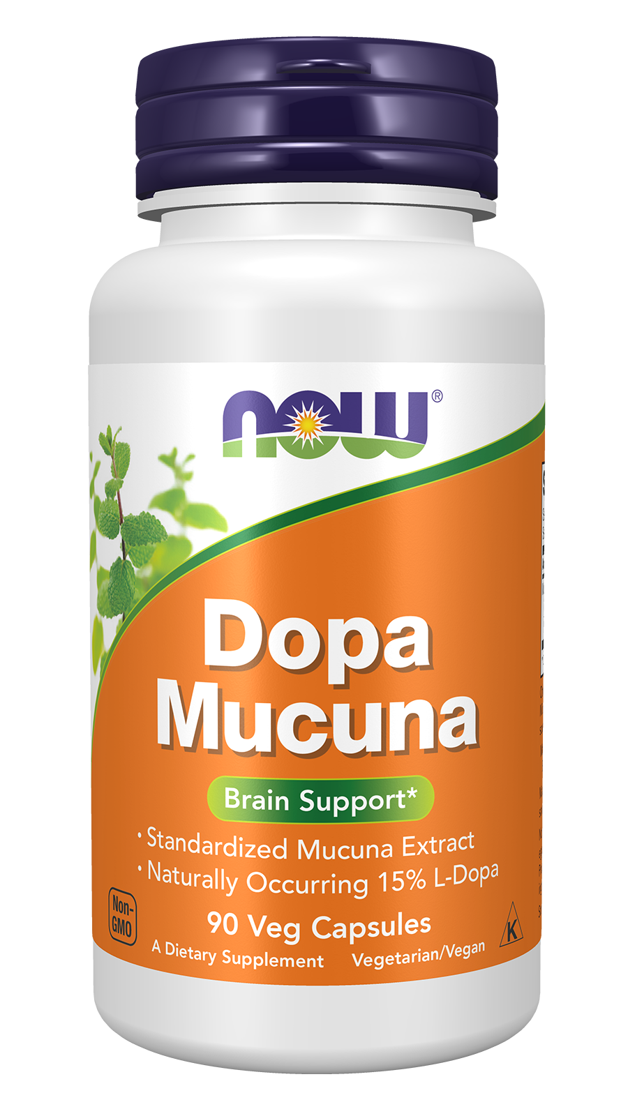 NOW Supplements, DOPA Mucuna, Standardized Mucuna Extract, 90 Veg Caps — product image