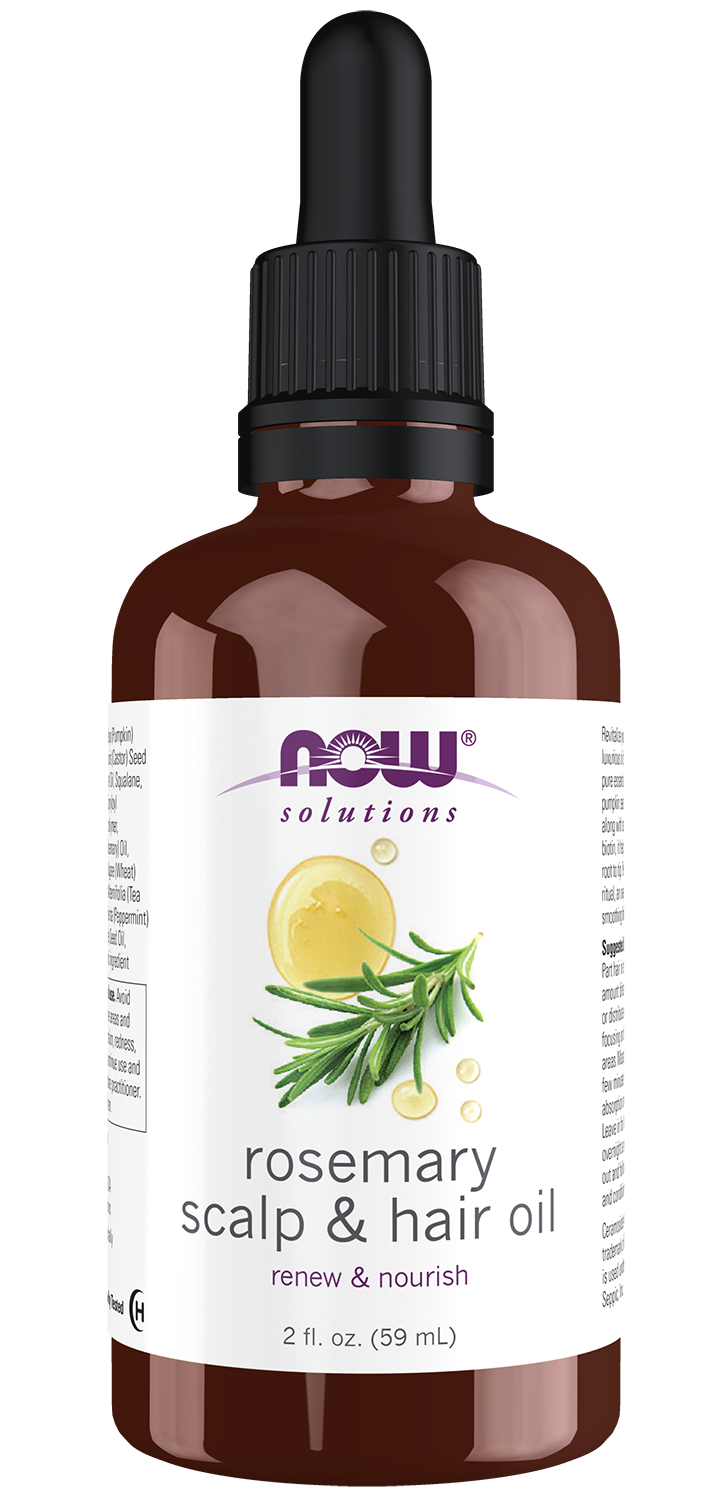 NOW Solutions, Rosemary Scalp and Hair Oil, Pre-Wash, 2 fl. oz — product image