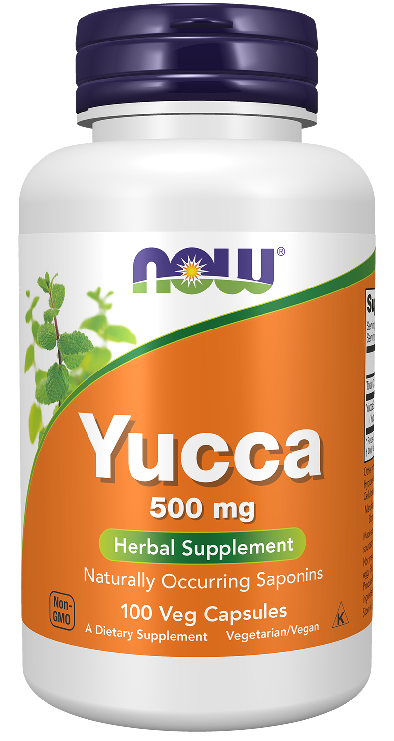 NOW Supplements, Yucca (Yucca spp.) 500 mg, Herbal Supplement, 100 Caps — product image