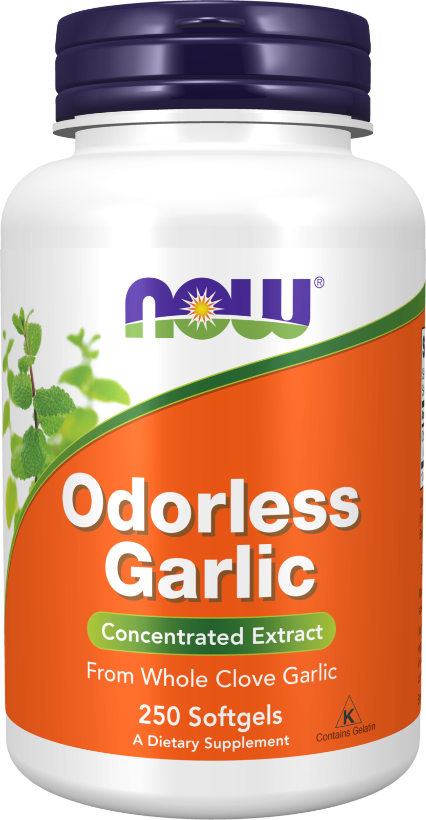 NOW Supplements, Odorless Garlic, Concentrated Extract, 250 Softgels — product image