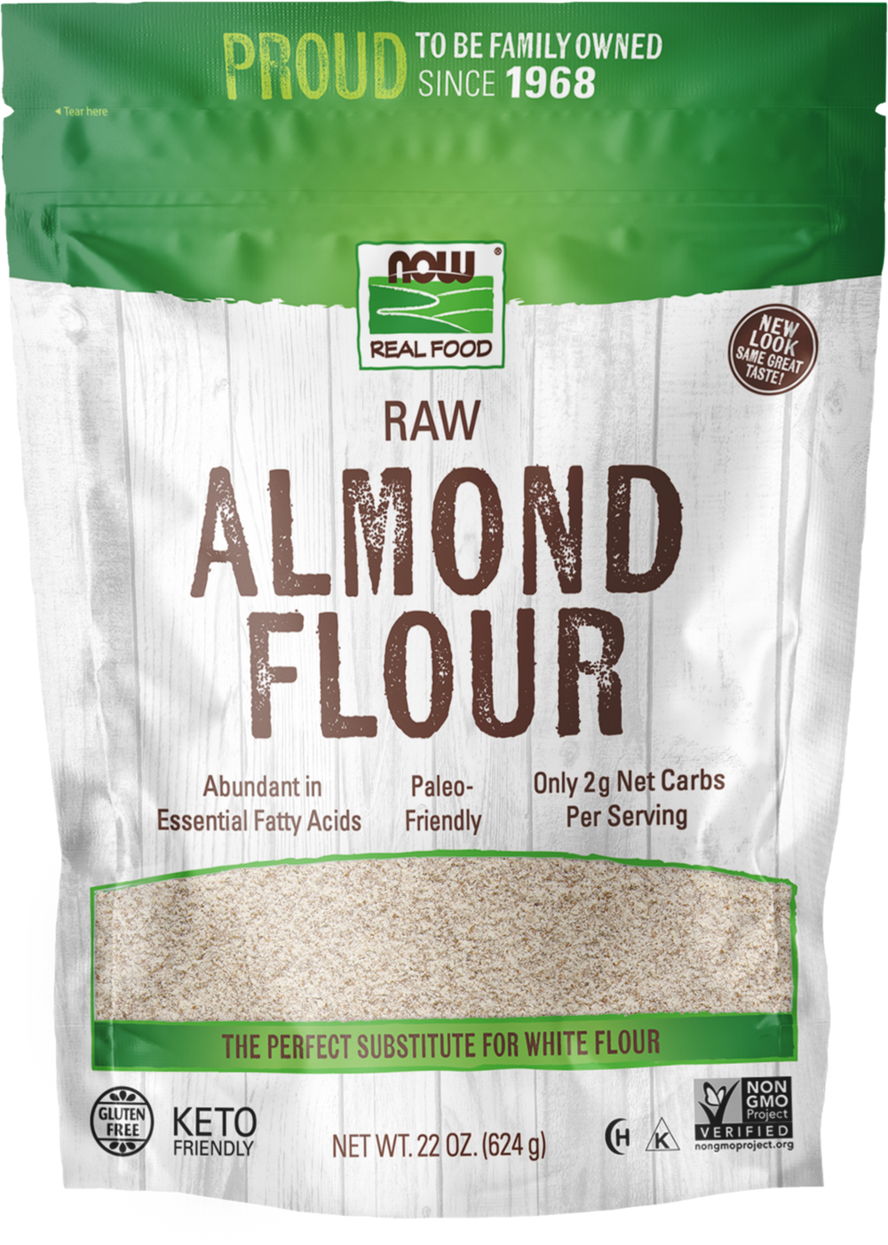NOW Foods, Almond Flour with Essential Fatty Acids,  22 oz — product image