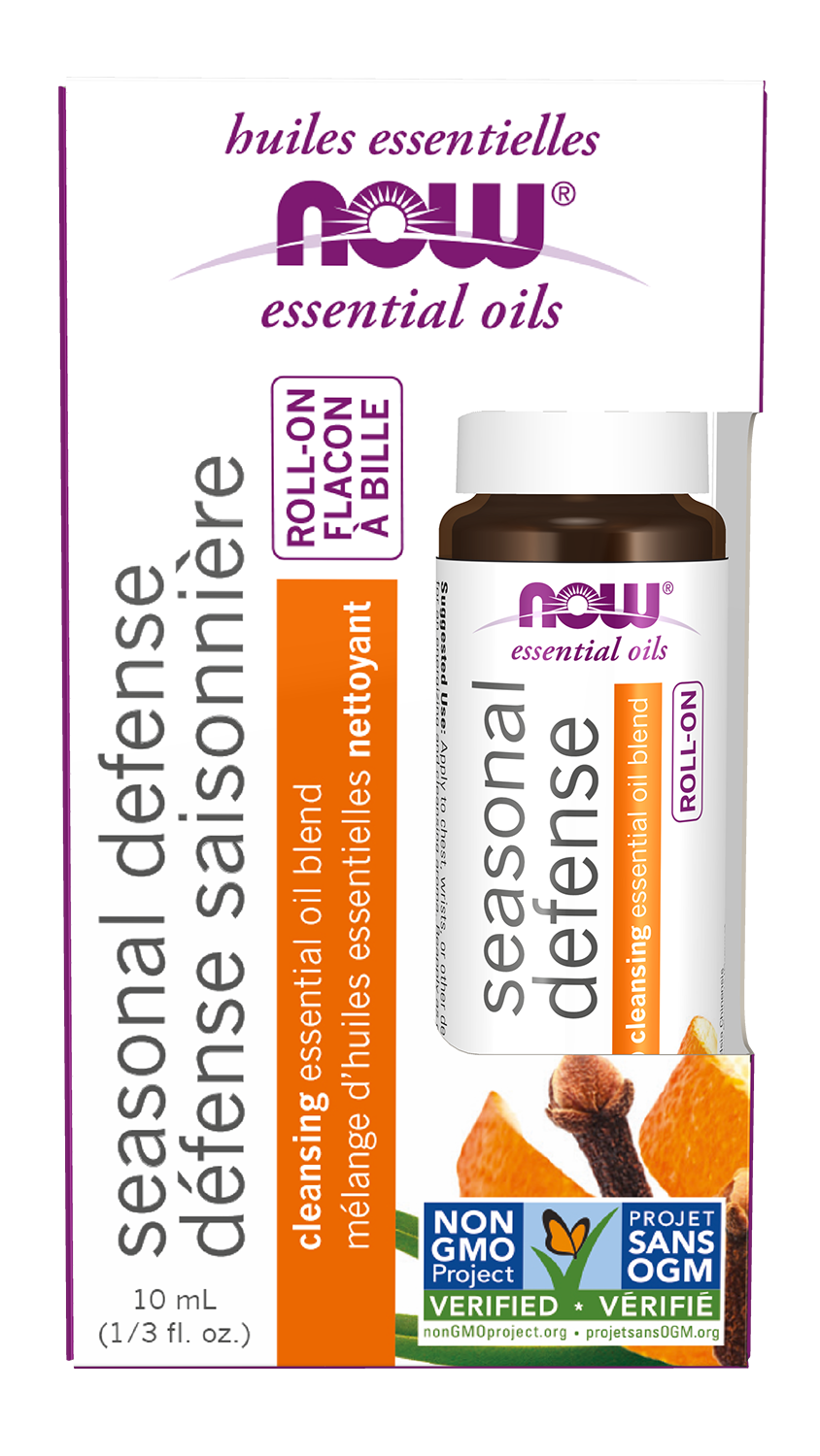 NOW Essential Oils, Seasonal Defense Cleansing Roll On,  10 mL — product image