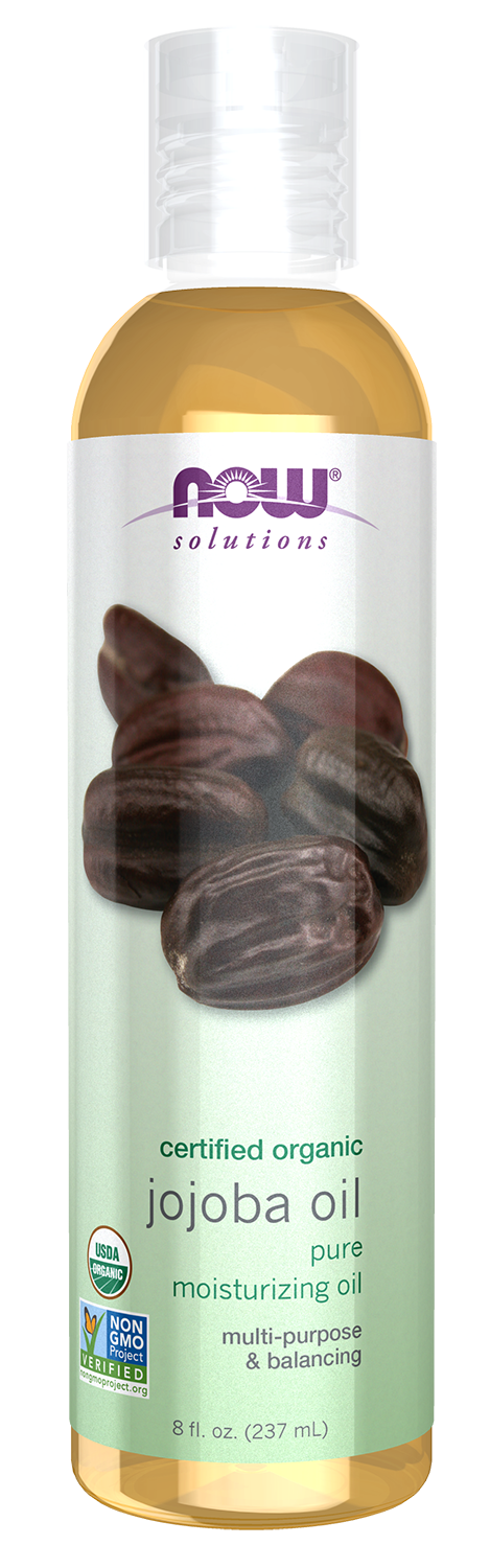 NOW Solutions, Organic Jojoba Oil, Moisturizing Multi-Purpose, 8 fl. oz — product image