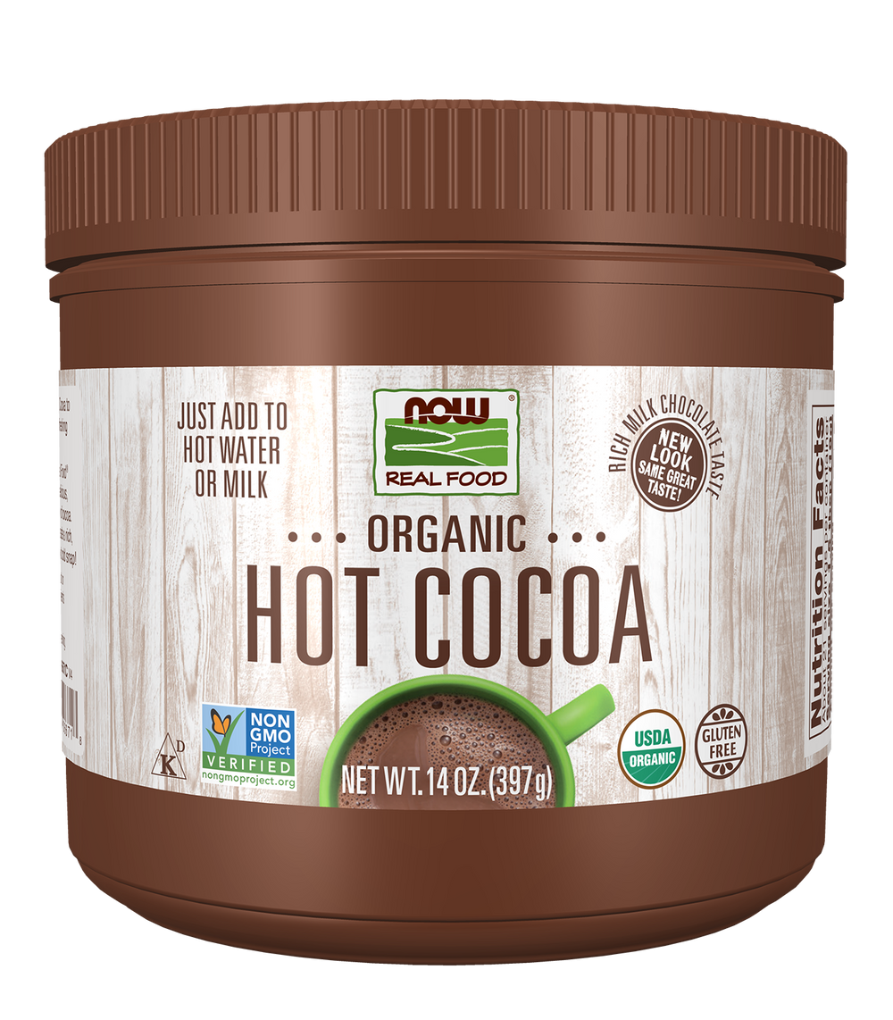 NOW Foods, Organic Hot Cocoa, Rich, Creamy flavor, 14 oz — product image