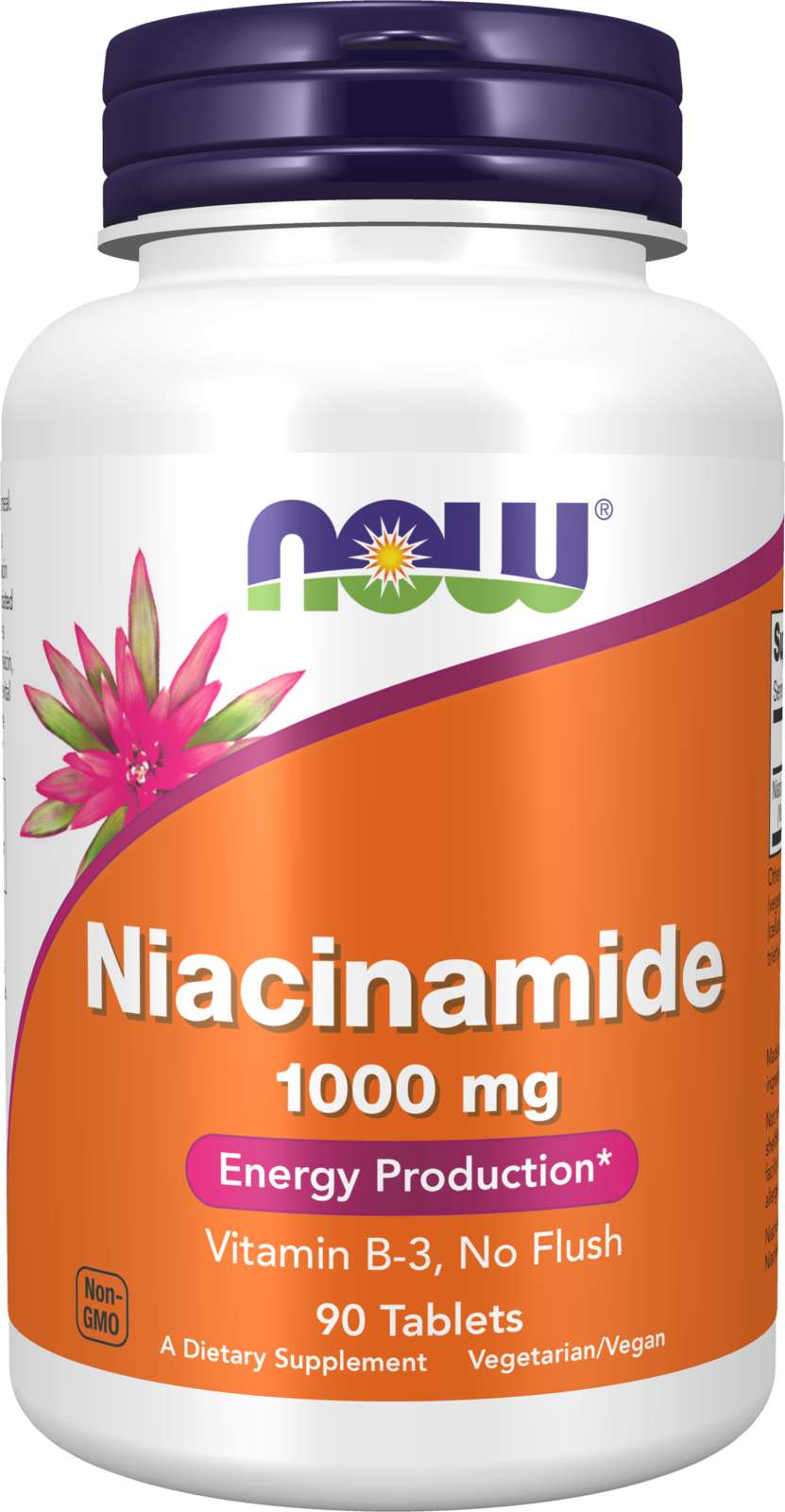 NOW Supplements, Niacinamide (Vitamin B-3) 1000 mg, 90 Tabs — product image