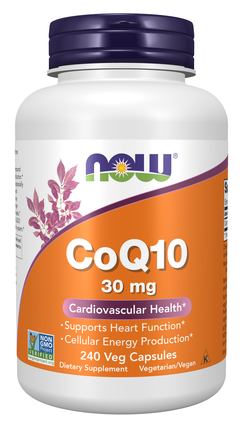 NOW Supplements, CoQ10 30 mg, Pharmaceutical Grade, 240 Veg Caps — product image