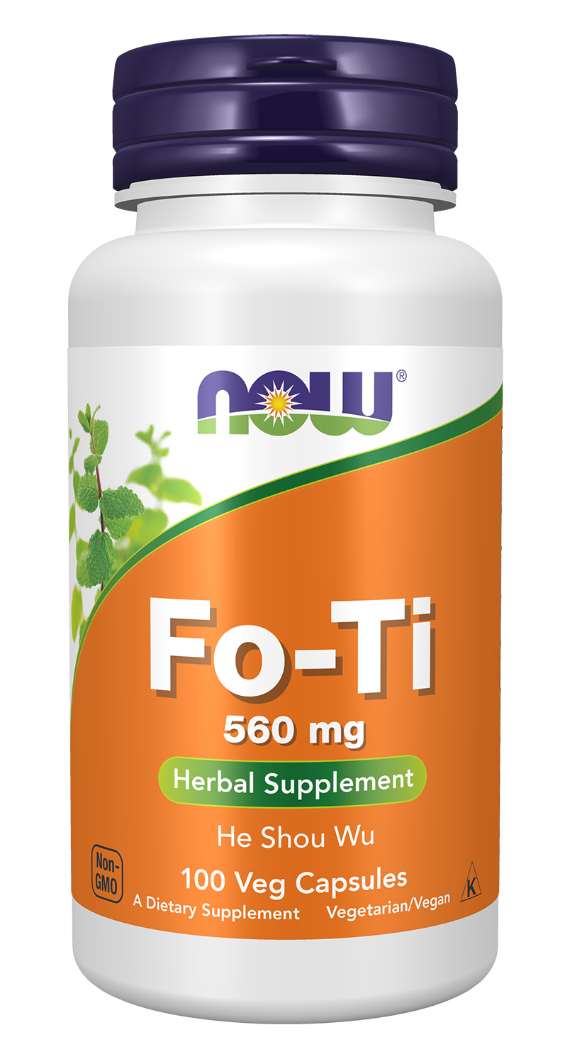 NOW Supplements, Fo-Ti 560 mg, Ho Shou Wu, Herbal Supplement, 100 Veg Caps — product image
