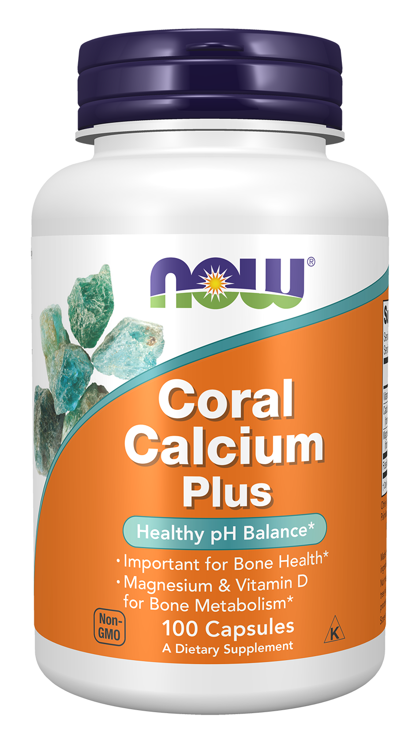 NOW Supplements, Coral Calcium Plus, Bone Health*, 100 Veg Caps — product image