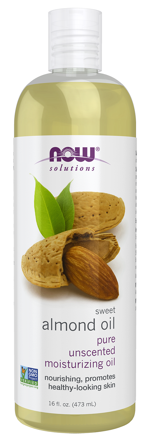 NOW Solutions Sweet Almond Oil, Moisturizer, Unscented, 16 fl. oz — product image