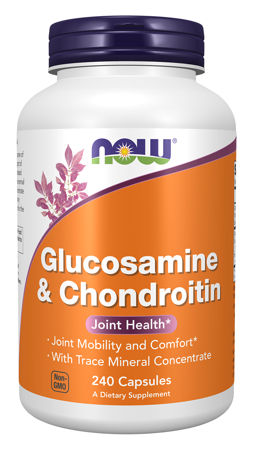 NOW Supplements, Glucosamine & Chondroitin with Alfalfa, 240 Caps — product image