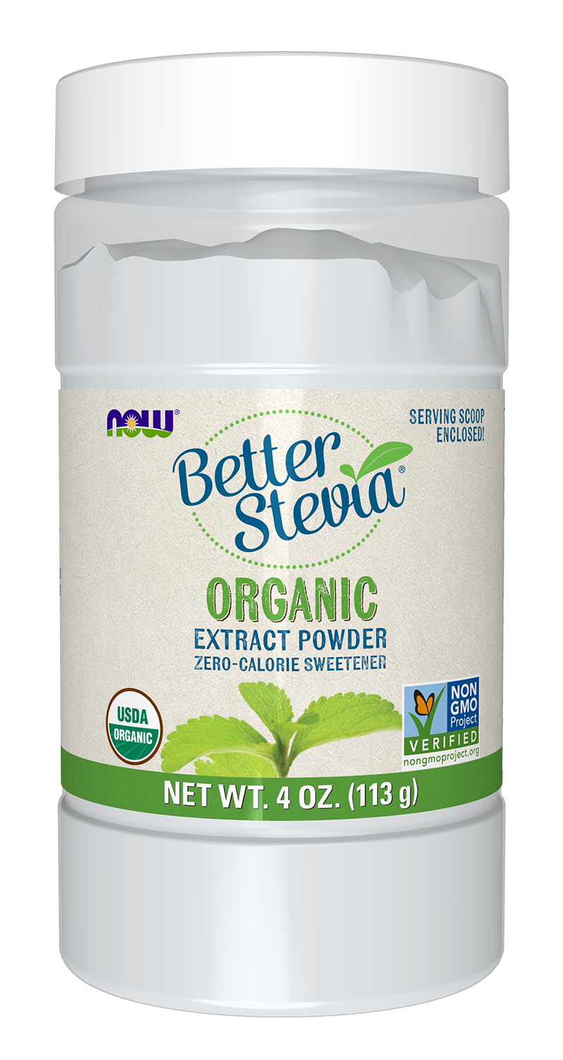 NOW BetterStevia® Organic Zero-Calorie Extract Powder, 4 oz — product image
