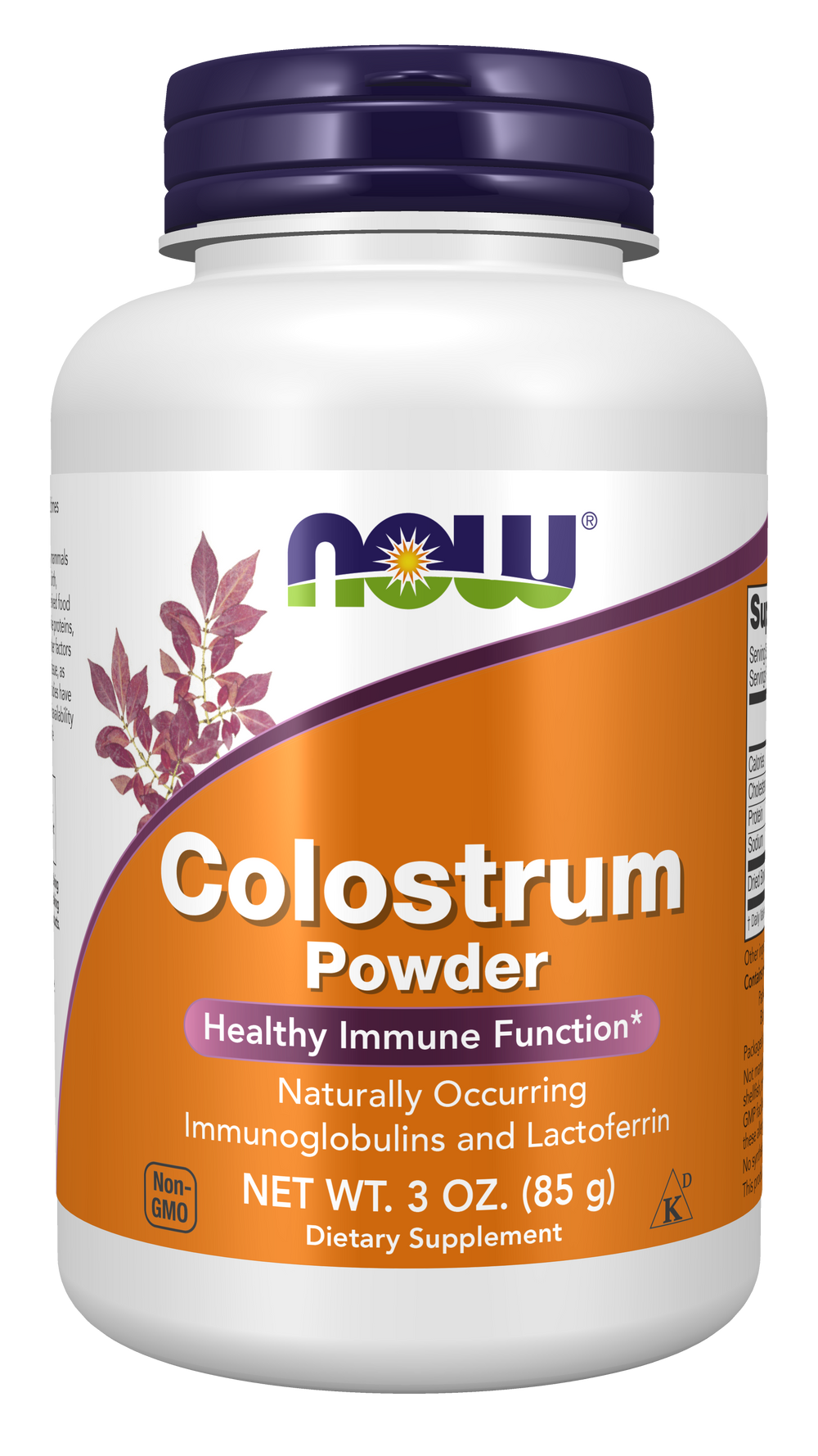 NOW Supplements, Colostrum Powder, Immunoglobulins and Lactoferrin, 3 oz — product image