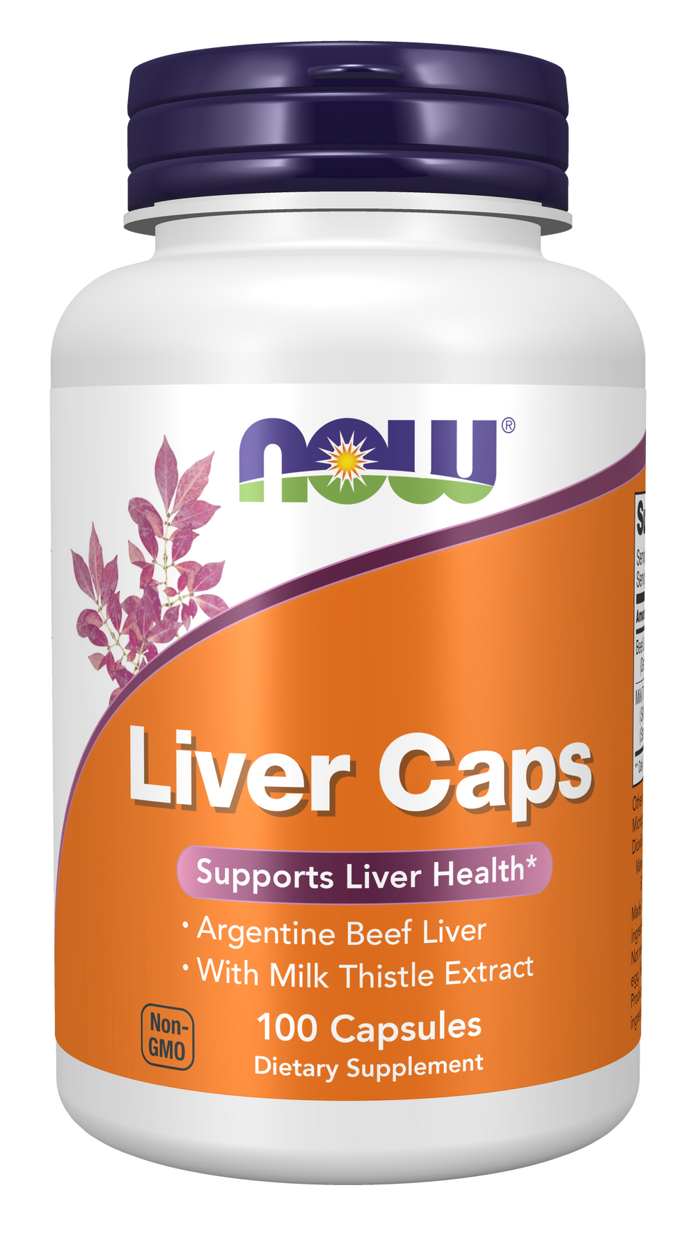 NOW Supplements, Liver Caps with Milk Thistle and Eleuthero, Supports Liver Health*, 100 Capsules — product image