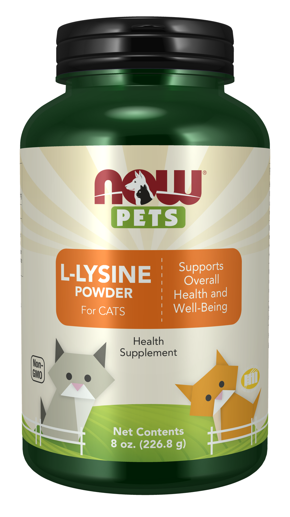 NOW Pet Health, L-Lysine Supplement, Powder, For Cats, 8-Ounce — product image