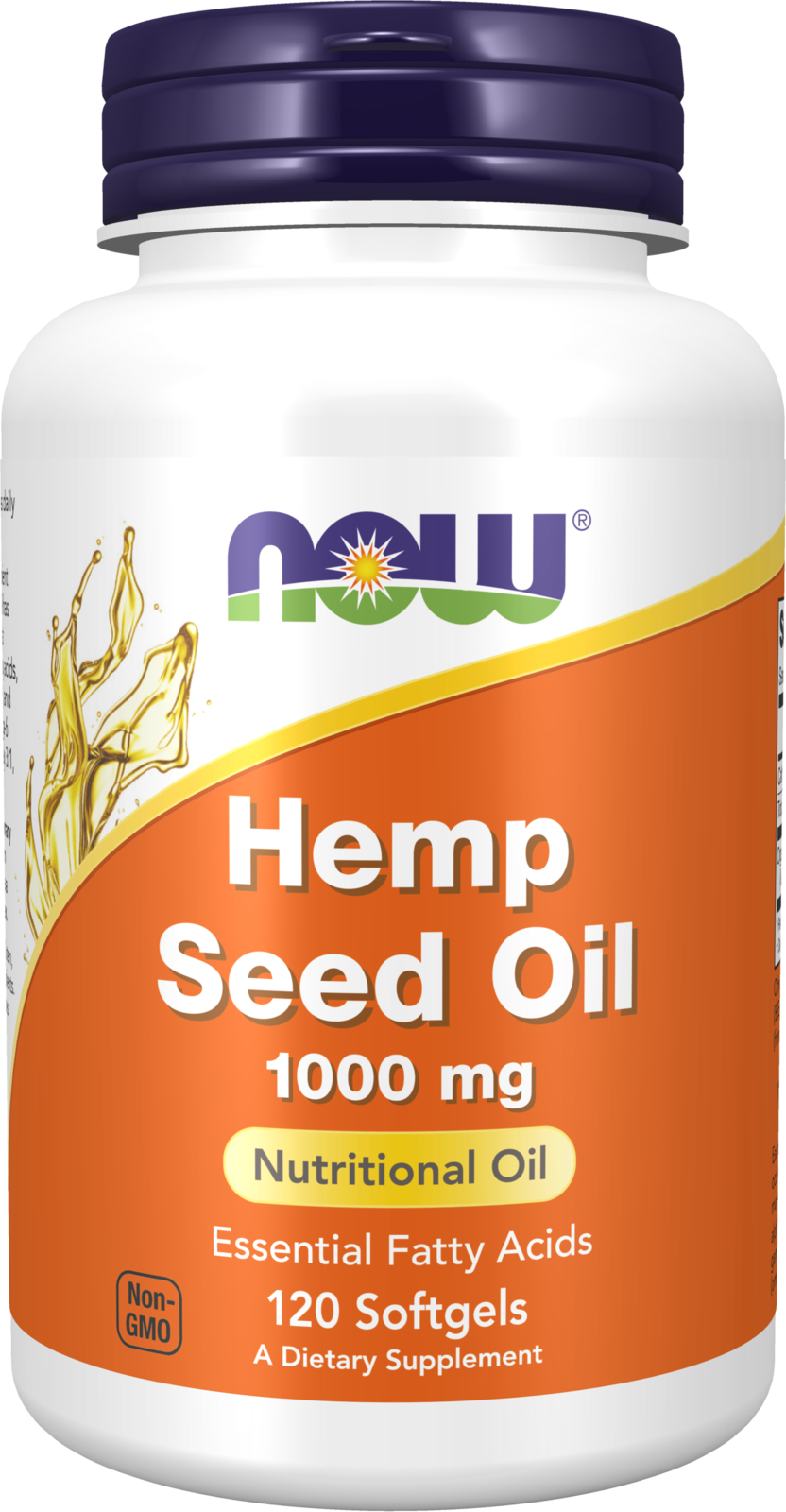 NOW Supplements, Hemp Seed Oil 1,000 mg, EFAs, 120 Softgels — product image