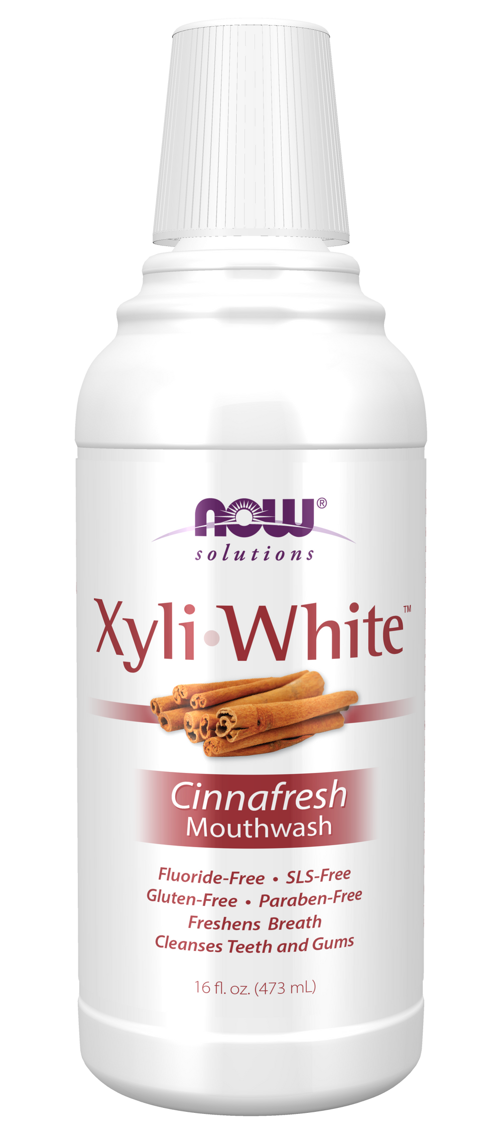 NOW Solutions, Xyliwhite™ Mouthwash, Cinnafresh Flavor, 16 fl. oz — product image
