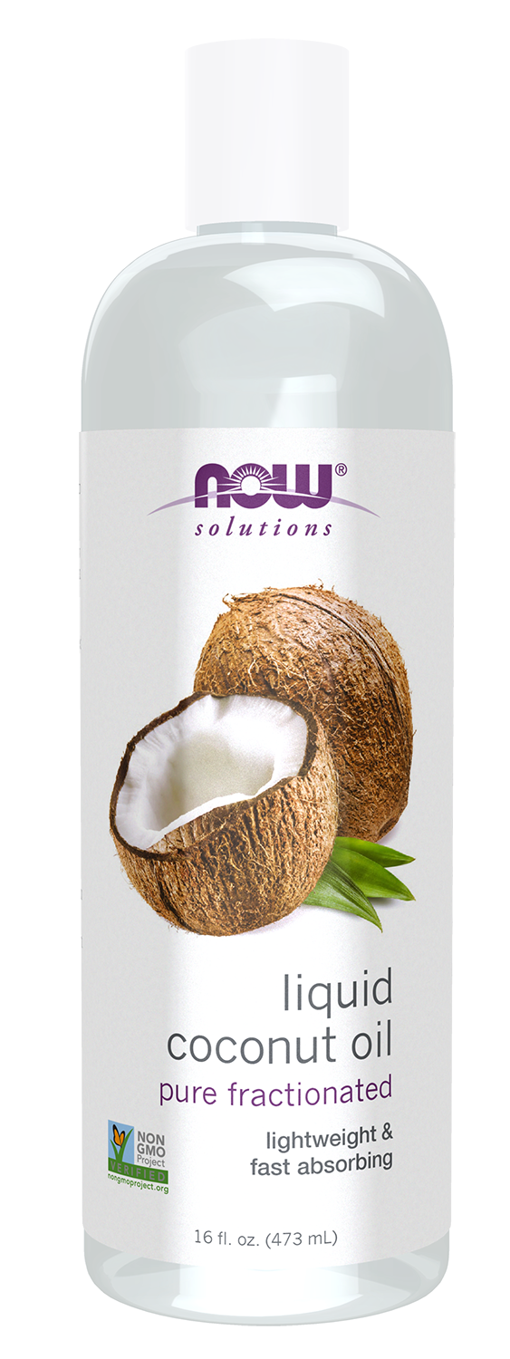 NOW Solutions, Liquid Coconut Oil, Light and Nourishing, 16 fl. oz — product image