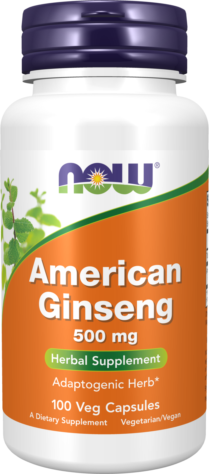 NOW Supplements, American Ginseng Extract, Adaptogenic*, 100 Veg Caps — product image