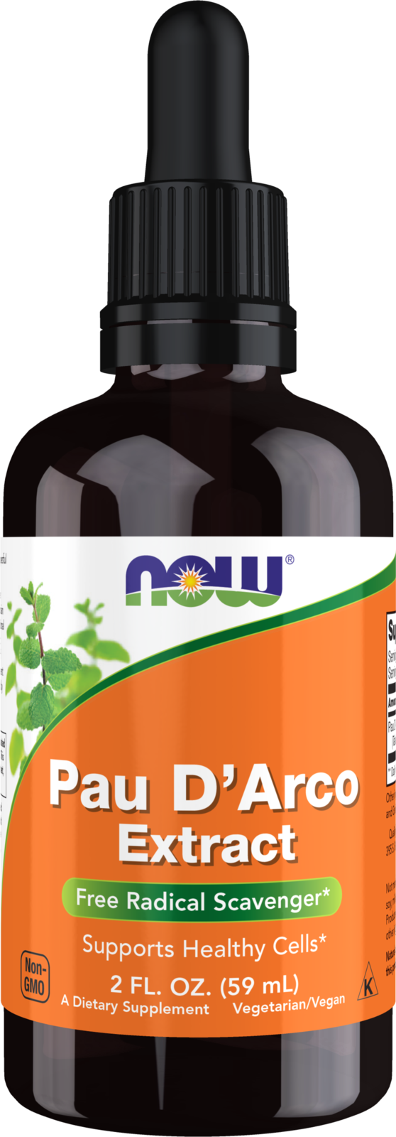 NOW Supplements, Pau D'Arco Extract Liquid with Dropper, 2 oz — product image