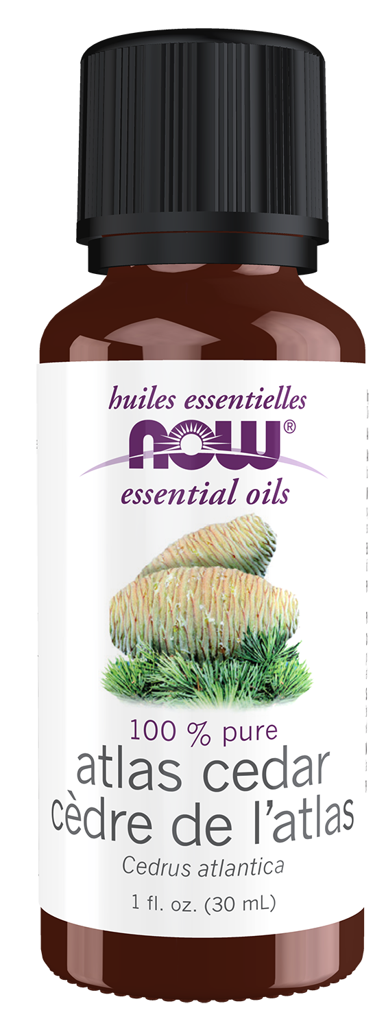 NOW Essential Oils, Atlas Cedar Oil, Undiluted, Steam Distilled, 1 fl. oz — product image