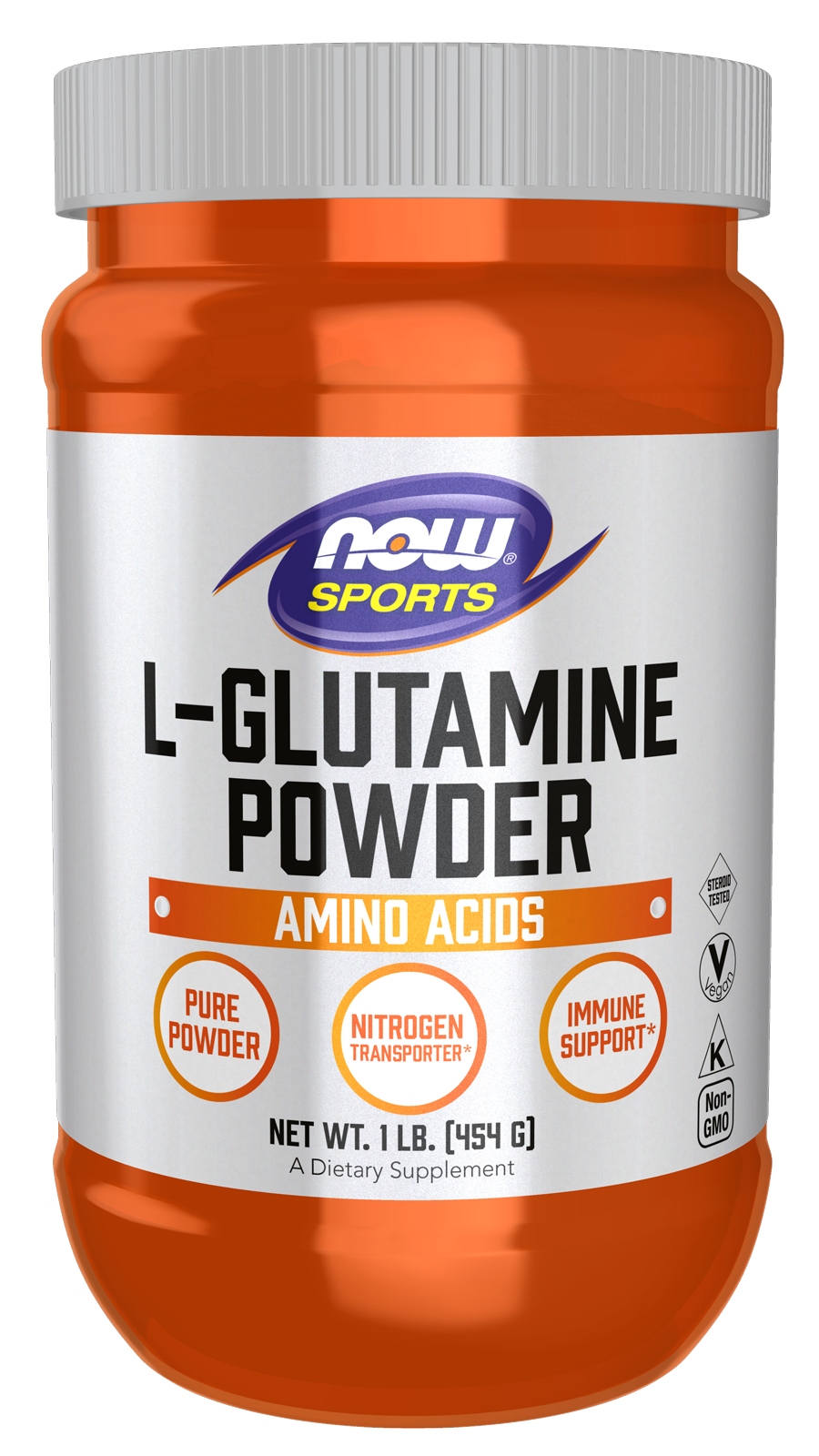 NOW Sports, L-Glutamine Powder, Amino Acid, 1 lb — product image