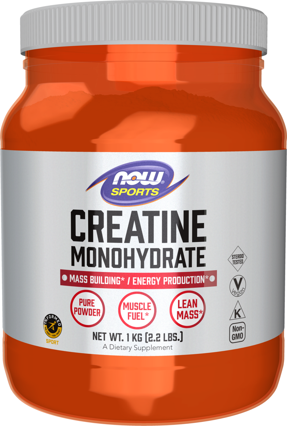 NOW Sports, Creatine Monohydrate Powder, Muscle Fuel*, 2.2 lbs — product image
