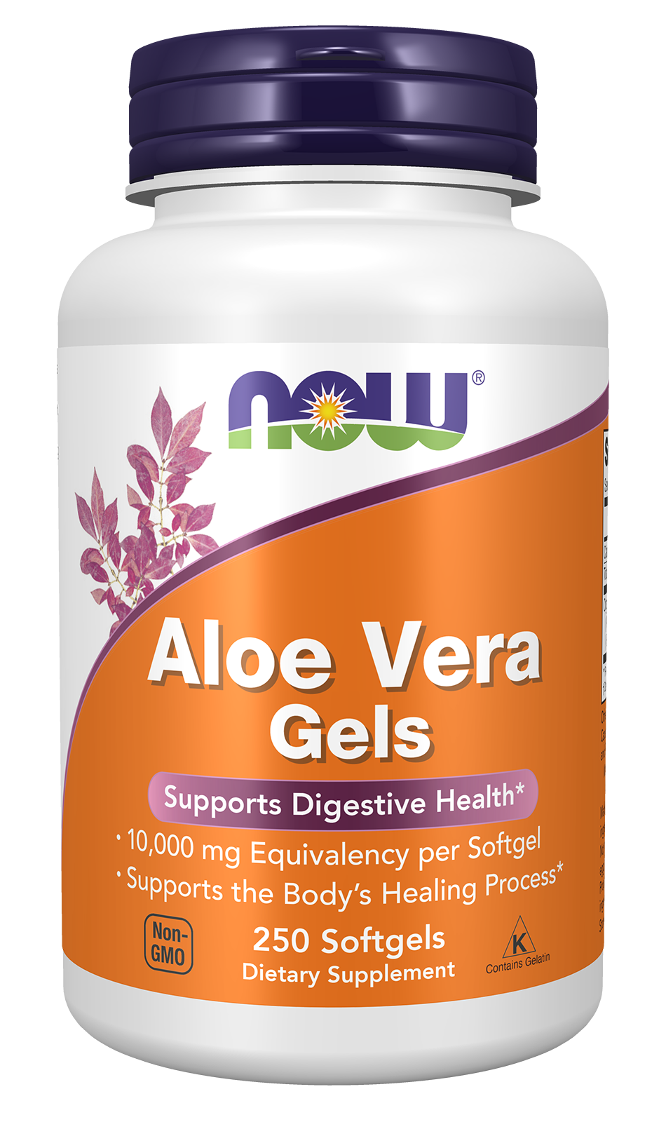 NOW Supplements, Aloe Vera, Digestive Support*, 250 Softgels — product image