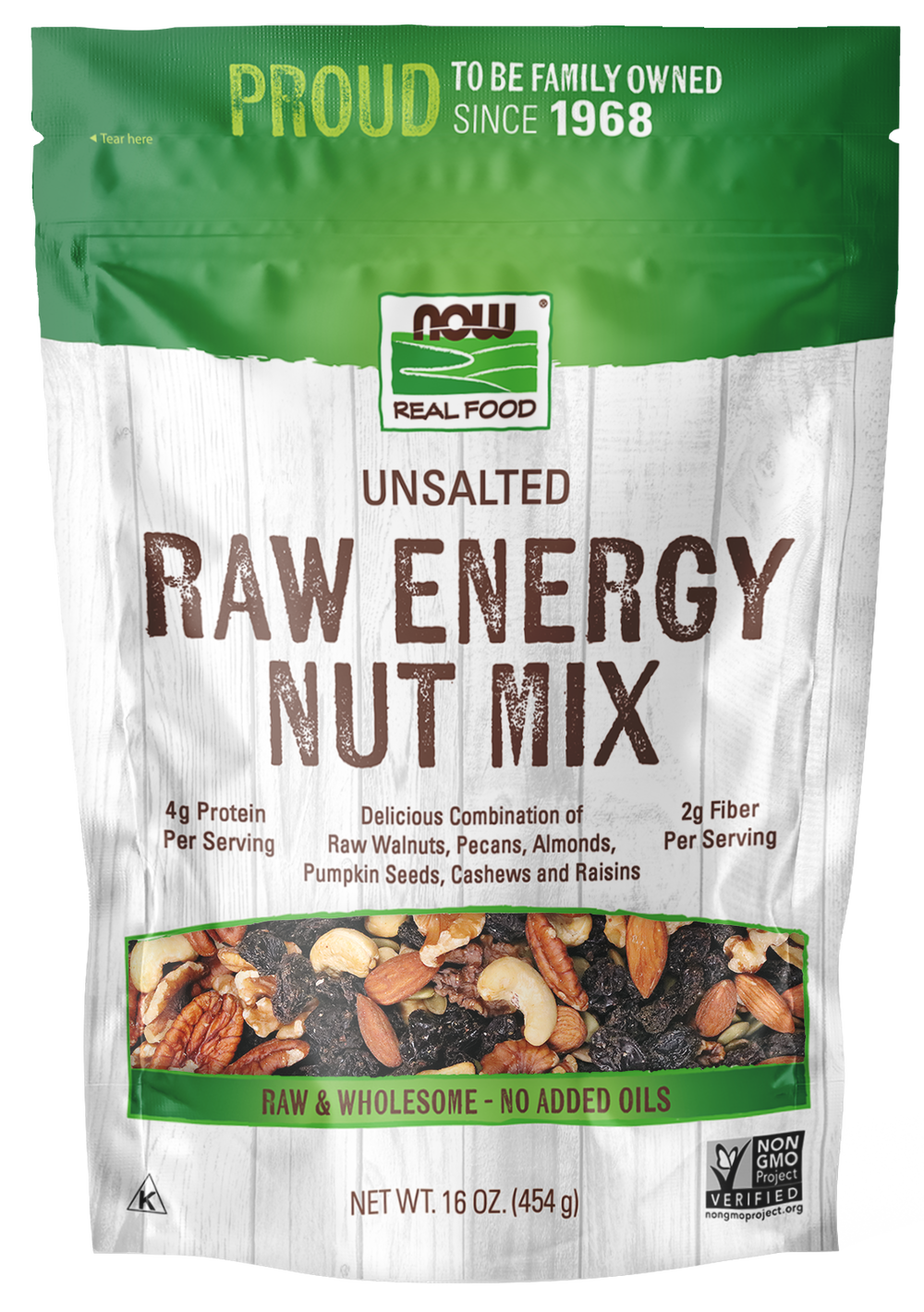 NOW Foods, Raw Energy Nut Mix, Great-Tasting, Source of Iron, 16 oz — product image