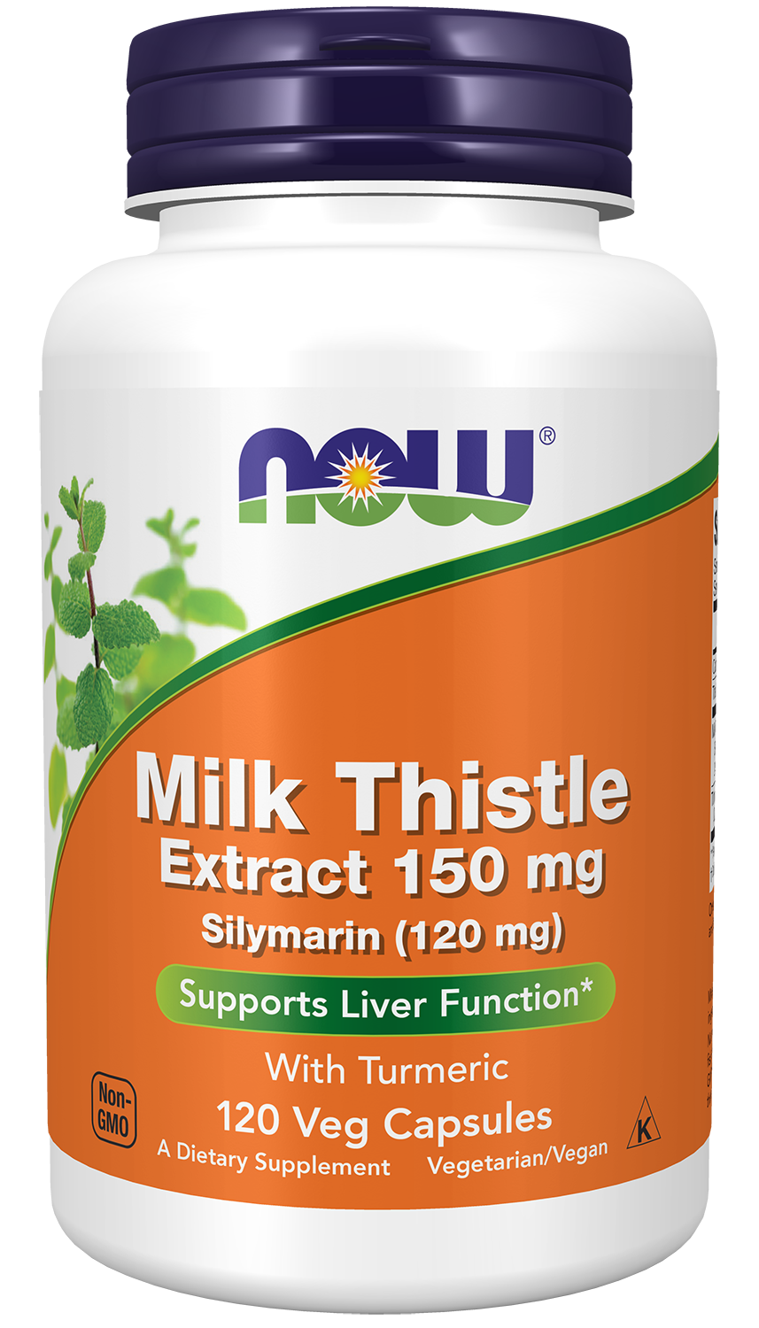 NOW Supplements, Silymarin Milk Thistle Extract 150 mg, 120 Veg Caps — product image