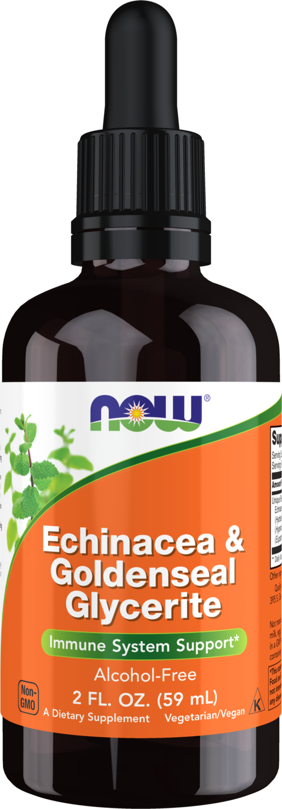 NOW Supplements, Echinacea & Goldenseal Glycerite with Dropper, 2 fl. oz — product image